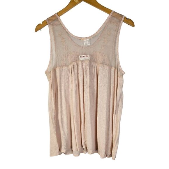 Intu Pink Lace Tank Top Nwt Size Large - Picture 2 of 6